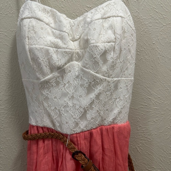 Lily Rose barely worn dress in size small. Hi-low design with ivory lace at top. - Picture 3 of 3